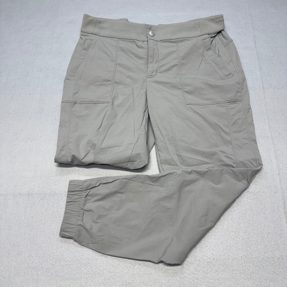 Athleta Trekkie 2.0 Jogger Pants Womens 10 Gray Ripstop Hiking Outdoor Casual